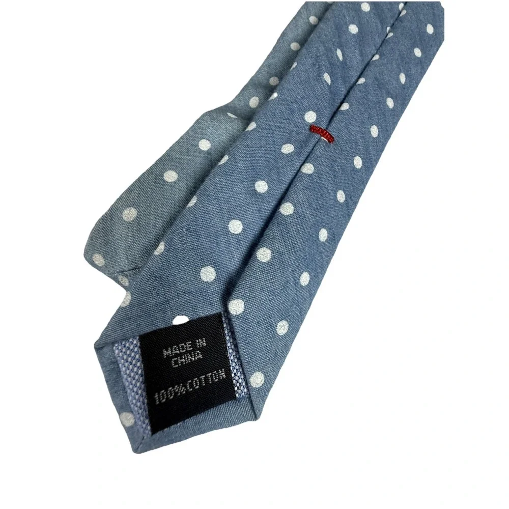 Tommy Hilfiger Blue Polka‎ Dot cotton Neck Tie